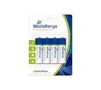 Mediarange piles rechargeables AA NiMH - Lot de 4