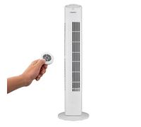 MEDION E11 TF Ventilateur colonne avec télécommande (3 vitesses, mode sommeil silencieux, 45 W, oscillation horizontale 60°, minuterie, MD12067) blanc