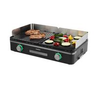 Plancha électrique MEDION MD12027 double zone 2400 W 2 plaques amovibles noir