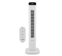 MEDION P15 TF Ventilateur Colonne avec Télécommande (5 Vitesses, Mode Nuit Silencieux, 45 W Puissance, Oscillation Horizontale Automatique 80°, Écran LED, MD10809) blanc