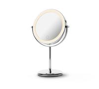 Medisana CM 844 Miroir 2-en-1 grossissant et éclairant, sans fil et rechargeable, éclairage LED et 2 surfaces de miroir pivotantes (l'une avec grossissement 7x, l'autre sans)