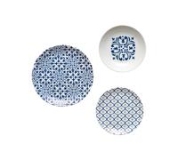Guzzini - LE MAIOLICHE Set 6 Places Table, Assiettes Plates, Plats Creux, Plats Fruits/Dessert - Bleu Méditerranée - 10290976