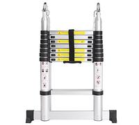 Meditool Échelle télescopique Pliante Simple/Double 150 kg en Aluminium avec Caoutchouc antidérapant et goupilles de sécurité en Acier Usage Polyvalent