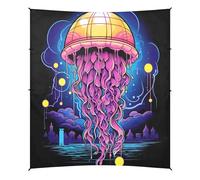 MéDuse Cool De Dessin Animé Tente de Plage Abri Solaire pour Camping,Installation Facile,Portable avec Sacs de Sable pour Pêche Pique-Nique Plein Air
