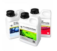 Méduze - Pack 3 x colorant de traçage prêt à l'emploi 1 Litre - Fluorescéine, Rouge et bleu alimentaire - Précision et visibilité maximale