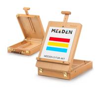 Meeden Boîte à croquis en bois de hêtre massif et universel, avec boîte de rangement pour artistes Plein Air, étudiants et débutants