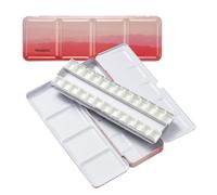 MEEDEN Boîte Aquarelle Vide de Poche: Palette Aquarelle de Voyage en Métal avec 24 Demi-Godets - Palette Peinture Portable pour Artistes et Amateurs de Peinture