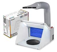 MEEDEN Cabine de Peinture Aérographe: Kit de Pulvérisation de Peinture Portable avec 3 Éclairages LED et Plateau Tournant- Cabine d’Aspiration avec Deux Ventilateurs pour le Modélisme et la Peinture