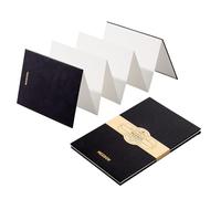 MEEDEN Carnet de croquis portable en papier aquarelle - 63,5 kg/300 g/m² - Carnet de croquis accordéon sans acide - 100% coton accordéon pour techniques humides/sèches et voyage, presse à froid