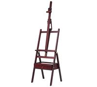 MEEDEN Chevalet de Peinture en Bois avec Tiroir de Rangement : Chevalet de Studio en H Réglable en Hêtre, Grand Support de Peinture Pliable - Adapté aux Toiles jusqu'à 91 cm, Noyer foncé