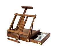 MEEDEN Chevalet de table portable pour peinture : boîte à croquis en bois de hêtre avec tiroir de rangement pour fournitures artistiques - Peut contenir des panneaux de toile jusqu'à 86,4 cm - Support