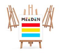 MEEDEN Chevalet de table pour affichage : lot de 3 chevalets de table en bois de hêtre de 50,8 cm pour peinture de panneaux - Petit support en toile pour adultes