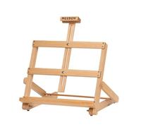 MEEDEN Chevalet de table robuste avec cadre en H : chevalet de bureau réglable pour peinture - Chevalet portable en bois de hêtre pour artiste - Peut contenir une toile jusqu'à 50,8 cm de haut