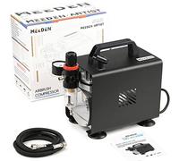 MEEDEN Kit de Compresseur Aérographe : 1/5 HP Compresseur d'Air Silencieux avec Tuyau d'Air - Compresseur Aérographe Portable pour Peinture et Modelisme