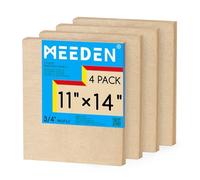 MEEDEN Lot de 4 panneaux de toile en bois brut : 27,9 x 35,6 cm