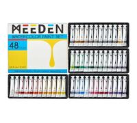 MEEDEN Lot de tubes de peinture aquarelle - 48 x 12 ml (0,4 oz) Ensemble de peinture de couleurs Fournitures d'art - Peinture à l'eau non toxique pour adultes, débutants, étudiants