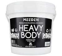 MEEDEN Mars Noir Peinture Acrylique: 2L/67.64oz Peinture d’Art de Finition Corps Lourd - 0,528 Gallons en Gros Peintures Noires Épaisses pour Peinture de Meubles, Artisanats de Toile