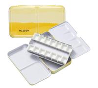 MEEDEN Palette Aquarelle Vide de Voyage: Boîte Aquarelle de Poche en Métal avec 12 Demi-godets - Palette Peinture Portable pour Artistes et Amateurs de Peinture