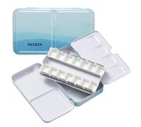 MEEDEN Palette Aquarelle Vide de Voyage: Boîte Aquarelle de Poche en Métal avec 12 Demi-godets - Palette Peinture Portable pour Artistes et Amateurs de Peinture