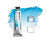 MEEDEN Peinture Aquarelle Professional Artist : Bleu Paon - Tube Aquarelle de 15 ml/0,5 oz, Pigment Semi-Humide et Demi-Moule Vide Assorti pour les Artistes Pros