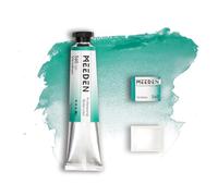 MEEDEN Peinture Aquarelle Professional Artist : Viridian - Tube Aquarelle de 15 ml/0,5 oz, Pigment Semi-Humide et Demi-Moule Vide Assorti pour les Artistes Pros