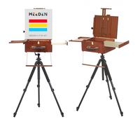 MEEDEN Plein Air Easel, Chevalet Français, Chevalet d'Extérieur, Tablette Portable pour Peinture en Plein Air, Boîte à Pochade avec Trépied de Voyage, de Voyage pour Peinture