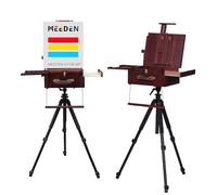 MEEDEN Plein Air Easel, Chevalet Français, Chevalet Extérieur, Tabletop Portable pour la Peinture, Trépied de Voyage en Aluminium avec le Nylon Portent le Sac, Trépied pour l’Affichage