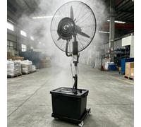 Meedlopia Refroidissement Extérieur pour Patio, Atelier, Serre - Ventilateur Brumisateur Industriel 42L Haute Vitesse, 3 Vitesses, Ventilateur sur Pied Oscillant 90°, Hauteur Réglable 160-200cm