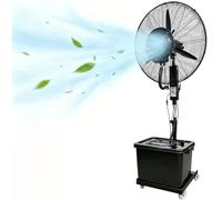 Meedlopia Ventilateur Brumisateur Grand Format, Réservoir 42L, 3 Vitesses Réglables Ventilateur sur Pied, Oscillation 90°, Hauteur 160-200cm, Refroidissement Extérieur pour Patio, Atelier, Serre