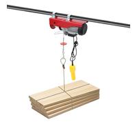 MEELRYD Treuil électrique 400 kg jusqu'à 800 kg, hauteur de levage 12 m, palan à chaîne, palan à câble, palan électrique avec télécommande sans fil, câble simple/double, levage sûr pour usines, quais
