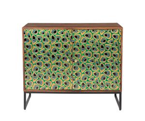 MEENA - Meuble de rangement en bois plaqué laiton Multicolore