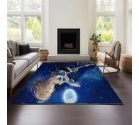 MeeTe Tapis Fairy Tail - Grand Tapis Ultra Doux pour Salon, Chambre À Coucher, Chevet, Poils Épais, Antidérapant, Couleur Unie, Lavable (Fairy Tail 02,100x150 cm)