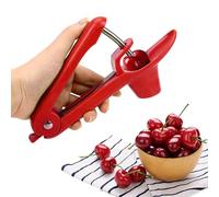 MEETOZ Dénoyauteur de cerises - Outil de cuisine portable avec verrou peu encombrant - Rouge