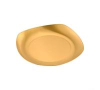 MeevrgR Assiette carrée en acier inoxydable 304 avec finition dorée pour plats d'accompagnement - Plateau de service résistant à la rouille pour fêtes de mariage - 9,5 x 9,5 cm (304 doré)