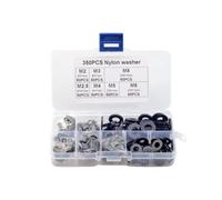 MeevrgR Assortiment de rondelles plates en nylon, noir, M2 à M8, 350 pièces
