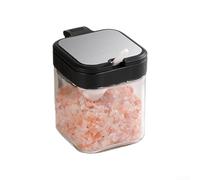 MeevrgR Bocaux à condiments en verre de 300 ml avec joint hermétique, couvercle à pression unique pour une cuisson facile, support modulaire pour un rangement organisé de la cuisine (noir, 1 pièce)