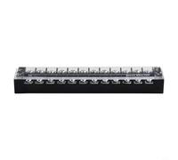 MeevrgR Bornier de barrière à 12 positions, 600 V 25 A - Connecteur de câblage isolé à double rangée pour armoires de commande et panneaux électriques