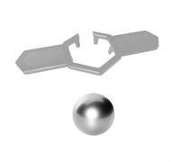 MeevrgR Boule de refroidissement en acier inoxydable 304 de 38 mm, glace réutilisable pour infusion à froid, whisky et cocktails, outil de refroidissement rapide sans dilution avec support (gris + 38