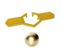 MeevrgR Boule de refroidissement en acier inoxydable 304 de 38 mm, glace réutilisable pour infusion à froid, whisky et cocktails, outil de refroidissement rapide sans dilution avec support (or + 38 mm