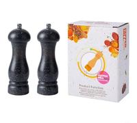 MeevrgR Bouteille à condiments moderne et moulin à poivre réglable avec grossièreté personnalisable, construction en bois massif et plastique pour assaisonnement (noir 3)