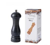MeevrgR Bouteille à condiments moderne et moulin à poivre réglable avec grossièreté personnalisable, construction en bois massif et plastique pour assaisonnement (noir 2)