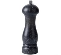 MeevrgR Bouteille à condiments moderne et moulin à poivre réglable, moulin à épices de cuisine avec grosseur personnalisable, construction en bois massif et plastique pour assaisonnement (noir)