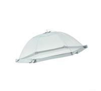 MeevrgR Cloche alimentaire pliable en maille respirante avec cadre en acier pour cuisine, salle à manger, pique-nique, barbecue - Protection d'insectes réutilisable pour table - Gris - 60 cm - Rond