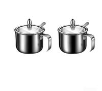 MeevrgR Distributeur d'épices moderne en acier inoxydable 304, récipient hermétique pour assaisonnement de cuisine avec couvercle en verre transparent, comprend un porte-cuillère pour condiments