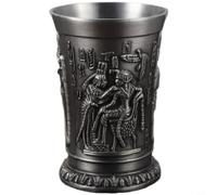 MeevrgR Ensemble de verres à shot en alliage de zinc avec motifs de dieu antique, tasse à cocktail en métal de 30 ml pour fête, design de style égyptien (romans)