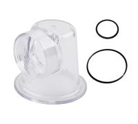 MeevrgR Insert de pré-filtre transparent pour pompe de piscine avec double joint torique, hauteur 80 mm, pièce de rechange compatible avec les systèmes de circulation SPS25 SPS75 SPS100 (1)