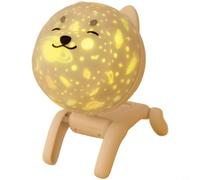 MeevrgR Lampe de projection rotative en forme de chien robotique avec joueur, lumière étoilée dynamique pour chambre d'enfant, table de chevet, violet (blanc)