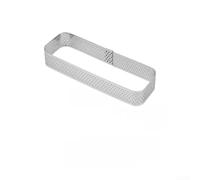 MeevrgR Lot de 14 moules à pâtisserie professionnels en acier inoxydable avec spatule pour présentation de tarte et gâteau, boîte à outils de cuisine (rectangulaire, 10,9 cm)