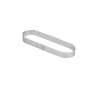 MeevrgR Lot de 14 moules à pâtisserie professionnels en acier inoxydable avec spatule pour présentation de tarte et gâteau (ovale 18,3 cm)
