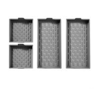 MeevrgR Lot de 4 moules à gâteau rectangulaires et carrés antiadhésifs en silicone pour four et micro-ondes, idéal pour brownies, muffins, pain